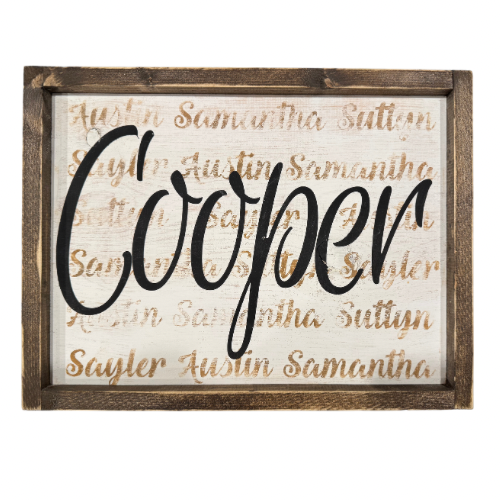 Personalized Family Name Overlay Sign
